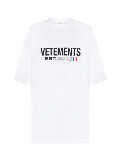 Vetements T-shirt In Natural/tan
