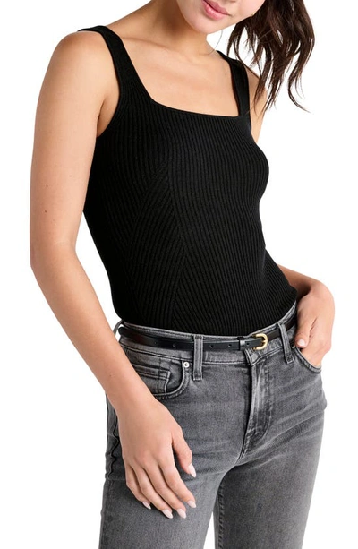 Splendid Georgie Scoop Neck Rib Tank In Black