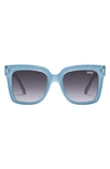 Quay Icy 47mm Gradient Square Sunglasses In Blue/ Smoke Gradient