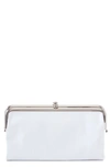 Hobo 'lauren' Leather Double Frame Clutch In Optic White