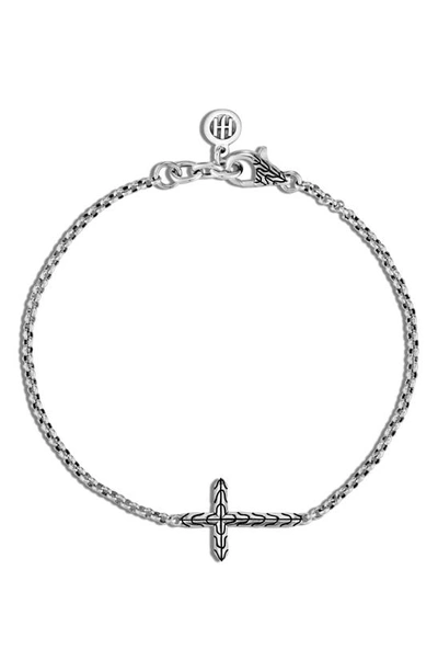 John Hardy Classic Chain Cross Bracelet In Silver