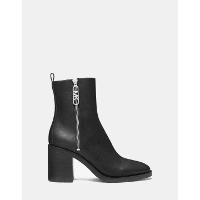 Michael Kors Regan Heel Ankle Boots In Black