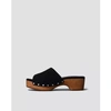 RAG & BONE BLACK SUEDE MARA CLOG SLIDES