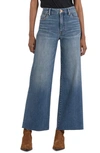 Kut From The Kloth Meg Fab Ab High Waist Raw Hem Ankle Wide Leg Jeans In Milestone
