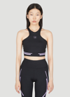 Adidas By Stella Mccartney Truepace Heat.rdy Longline Sports Bra In Black