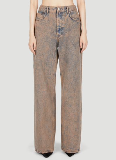 Acne Studios Washed Relaxed Jeans In Pink
