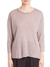 VINCE RAW-EDGE KNIT TOP,0400093741241