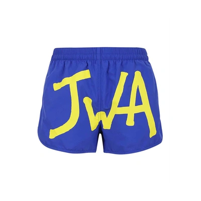 Jw Anderson Logo Swim Shorts In Blue