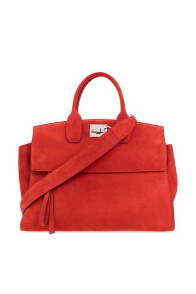 Ferragamo Salvatore  Studio Soft Large Tote Bag In Red