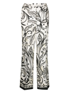 F.r.s For Restless Sleepers White White Printed Silk Trousers In White