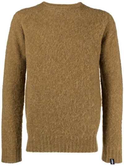 Mackintosh Hutchins Crew-neck Wool Sweater In Neutrals