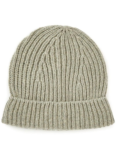 Rick Owens Ribbed-knit Cashmere Beanie In Neutrals