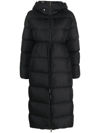 Moncler Bondree Padded Hooded Coat In Black