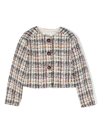 Bonpoint Button-up Tweed Jacket In Neutrals