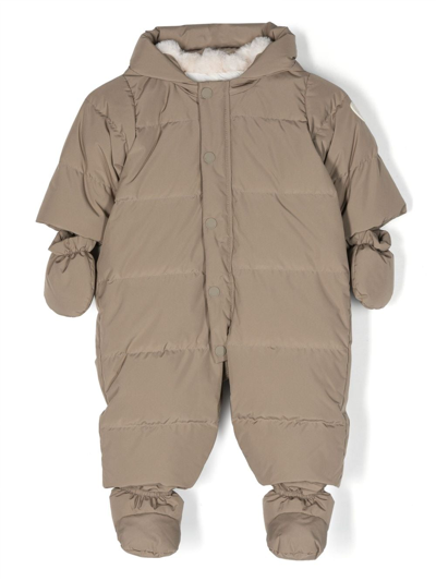Bonpoint Babies' Padded Zip-up Snowsuit In Neutrals