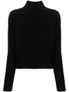 ALLUDE RIBBED-KNIT CASHMERE JUMPER