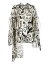 F.r.s For Restless Sleepers Graphic Print Scarf Detailed Tops In White
