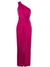 Ralph Lauren One-shoulder Cut-out Jumpsuit In Pink
