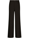 Dolce & Gabbana Dart-detailing Wide-leg Trousers In Black