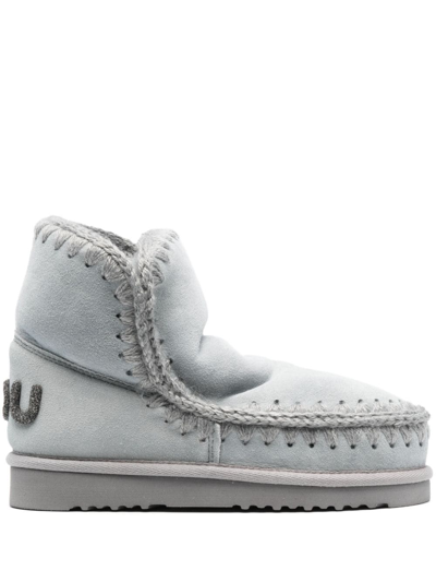 Mou Whipstitch-trim Detail Boots In Icsea Iced Sea