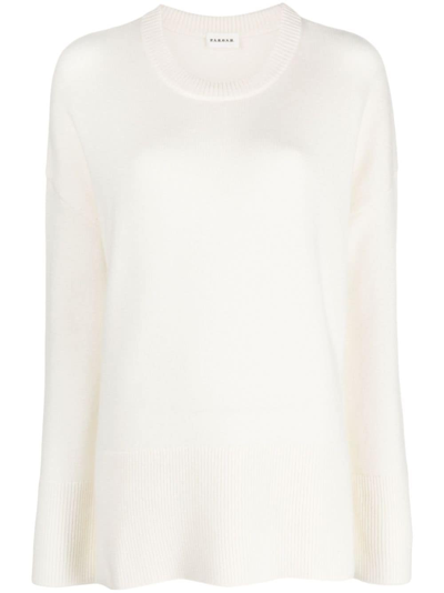 P.a.r.o.s.h Drop-shoulder Wool-cashmere Jumper In Beige
