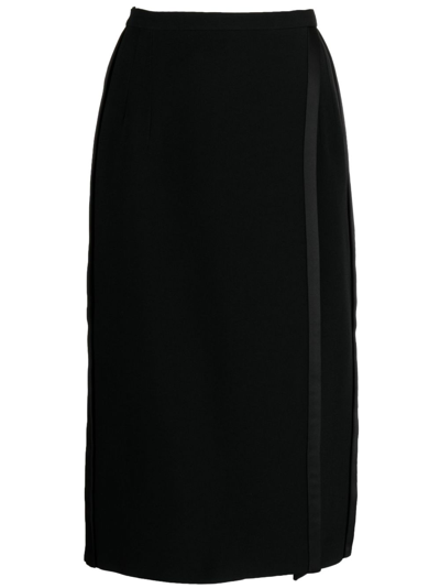 Dice Kayek Overlapping-panel High-waist Skirt In Black