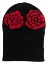 BARRIE ROSE-EMBROIDERED CROCHET BEANIE