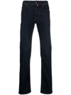 Jacob Cohen Embroidered-logo Straight-leg Jeans In Blue