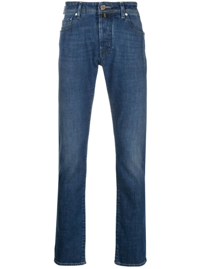 Jacob Cohen Low-rise Slim-fit Jeans In Blue