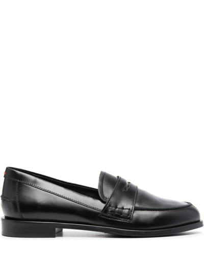 AEYDE OSCAR PENNY-SLOT LEATHER LOAFERS