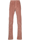 JACOB COHEN MID-RISE SLIM-FIT CORDUROY TROUSERS