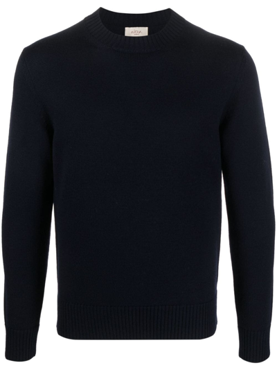 Altea Crew-neck Virgin Wool Jumper In Blue