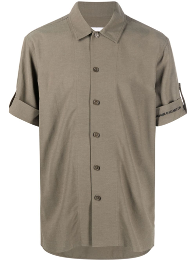 Helmut Lang Short-sleeve Button-up Shirt In Green