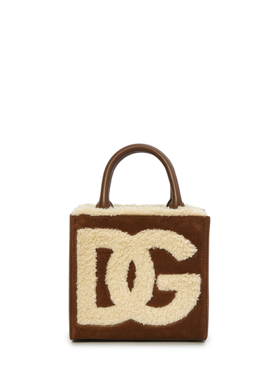 Dolce & Gabbana Dg Daily Mini Tote Bag In Camel