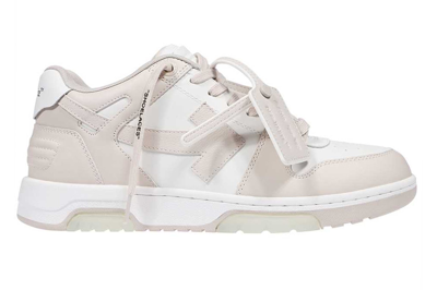 Pre-owned Off-white Out Of Office Calf Leather White Beige In White/beige