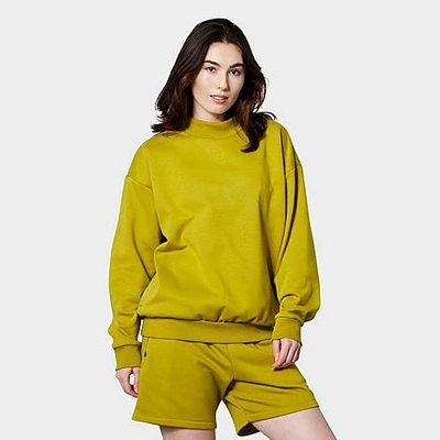 Adidas Originals Adidas Basketball One Fleece Crewneck Sweatshirt In Pulse Olive