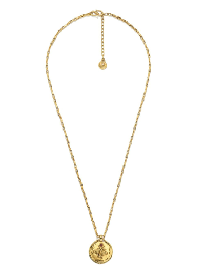 Goossens Talisman Taurus Medal Necklace In Gold