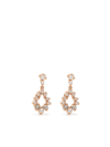 SUZANNE KALAN 18KT ROSE GOLD DIAMOND DROP EARRINGS