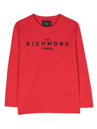 John Richmond Junior Kids' Logo-embroidered Long-sleeve T-shirt In