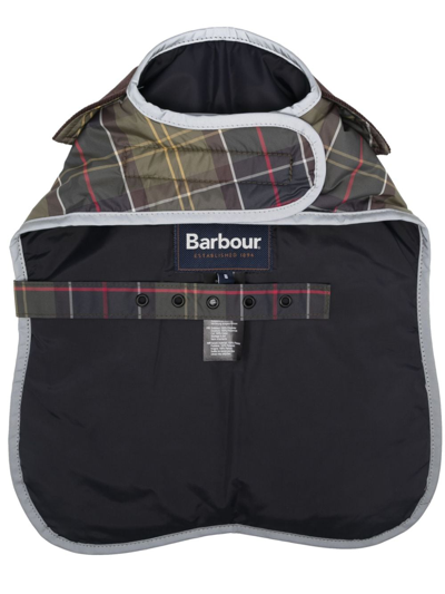 Barbour Check-print Dog Coat In Green