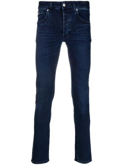 John Richmond Mid-rise Slim-fit Jeans In Blue