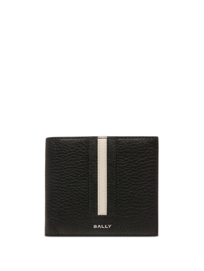 Bally Ribbon Leather Bifold Wallet In Black