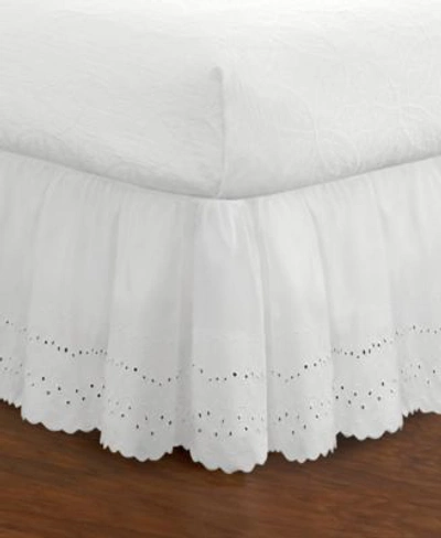 Fresh Ideas Ruffled Eyelet 18 Drop Bedskirts Bedding In Ivory