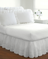 Fresh Ideas Ruffled Eyelet 14" Drop Bed Skirt, California King In White