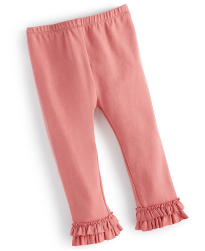 First Impressions Babies' Toddler Girls Ruffled Leggings, Created For Macy's In Rustic Rose