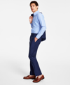 Brooks Brothers B By  Men's Classic-fit Stretch Wool Blend Suit Separates Pant In Med Blue