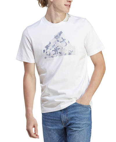 Adidas Originals Men's Future Icons Regular-fit Camo Logo Graphic T-shirt, Regular & Big & Tall In White