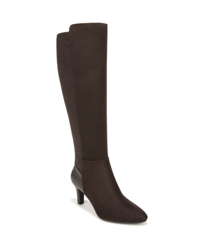 Lifestride Gracie Dress Boots In Brown Microsuede