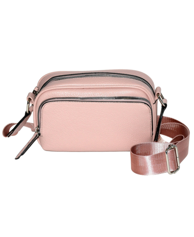 Nicci Crossbody With Front Zipper Pocket In Pink