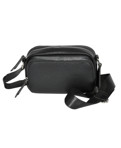 Nicci Crossbody With Front Zipper Pocket In Black